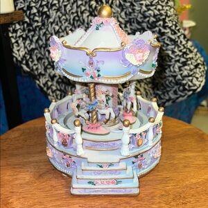 Stunning Pastel Carousel Music Box